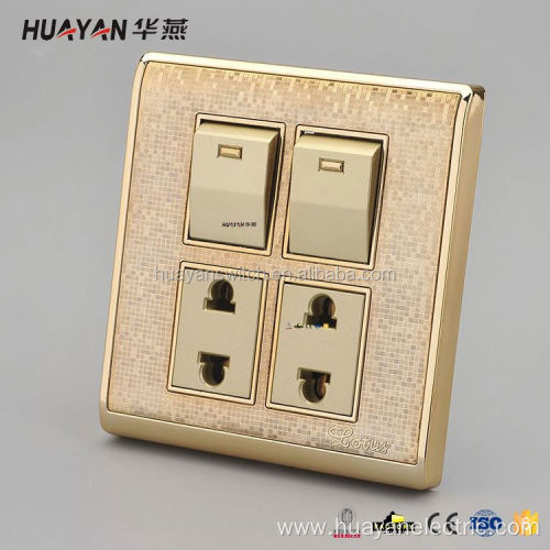 light four gang switch and two way socket